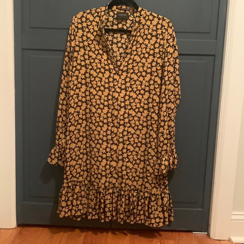 Scotch & Soda Yellow Printed Floral Dress M